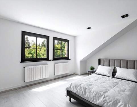 Schlafzimmer (KI generiert) - 4 Zimmer Etagenwohnung zur Miete in Taunusstein