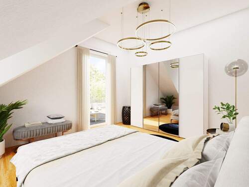 Visualisierung Schlafzimmer-DG.jpg - Etagenwohnung mit 92,30 m² in Nürnberg zum Kaufen
