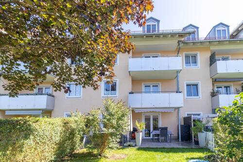 Gartenansicht - Moderne 2-Zimmer Gartenwohnung im Herzen von Penzberg