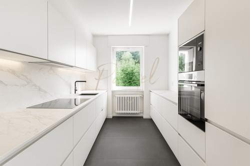 Einbauküche visualisiert - Doppelhaushälfte mit 106,00 m² in Berlin zum Kaufen