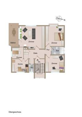 Obergeschosswohnung - 