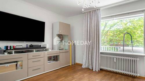 Wohnzimmer 1 - Etagenwohnung mit 65,90 m&sup2; in Hamburg zum Kaufen