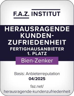Siegel FAZ Herausragende Kundenzufriedenheit 2025 BIEN-ZENKER - 