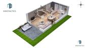 3D Grundriss links EG - 