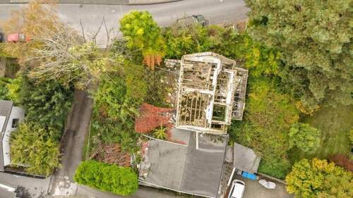 Luftaufnahme - Doppelhausgrundstück in ruhiger Wohnlage von LützenkirchenQuettigen * nähe Bürgerbusch * Baugenehmigung liegt vor *