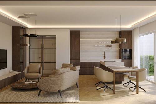 Wohnzimmer - 3 Zimmer Etagenwohnung zum Kaufen in München