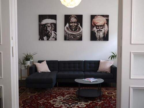 Zimmer 1 - 4-Zimmer, Stuck, Südbalkon, Wanne, 2. OG, Architektenumbau