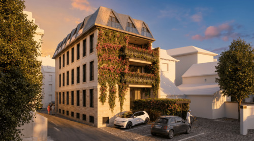 02_Exterior_goldenhour.png - 4 Zimmer Etagenwohnung zum Kaufen in Lörrach