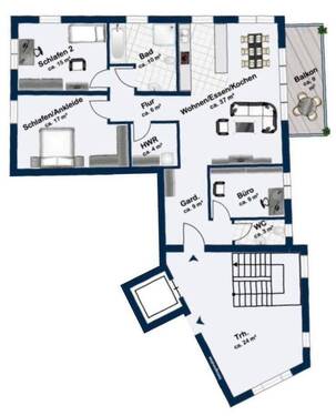 Obergeschoss WE4 - 4 Zimmer Etagenwohnung in Bielefeld