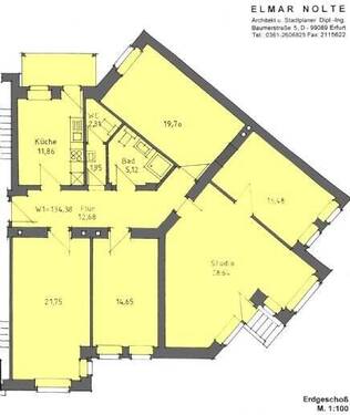 Grundriss - Wohnung mit StudioLaden in Uni-Nähe