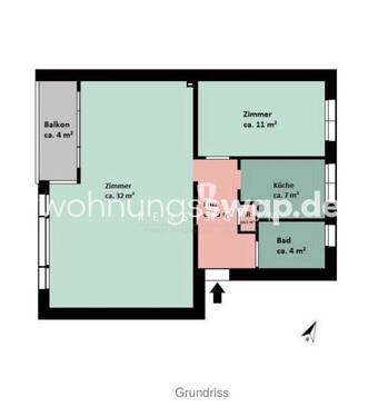 Bild 1 - Etagenwohnung mit 63,00 m&sup2; in Berlin zur Miete