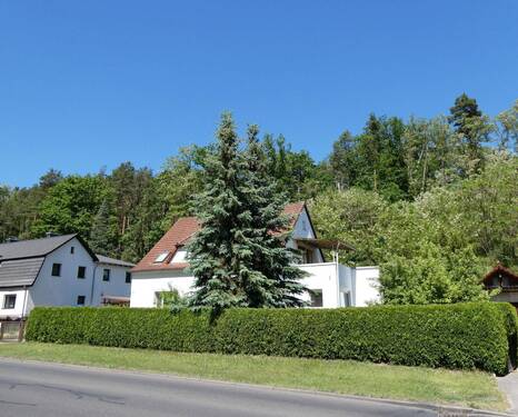 Straßenansicht und Dachterrassen.JPG - 5 Zimmer Einfamilienhaus zum Kaufen in Neuzelle