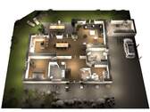 3D-Grundriss in Abendstimmung - 