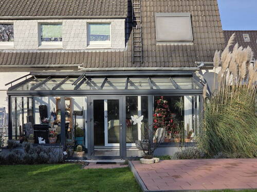 Wintergarten von Rückseite - 7 Zimmer Doppelhaushälfte in Wülfrath