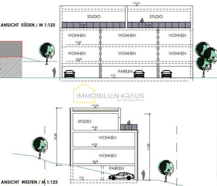 Ansichten,Schnitt MFH - 