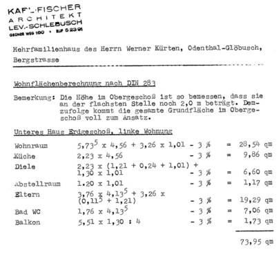 Wohnflächenberechnung - 