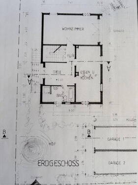 Grundriß EG inkl. Garage & Hof - 