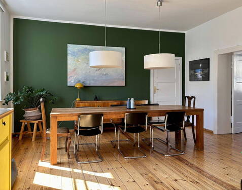 Esszimmer aus der Küche - Etagenwohnung mit 188,00 m² in Berlin zum Kaufen
