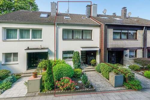 Die Hausansicht - 5 Zimmer Reihenmittelhaus in Düsseldorf