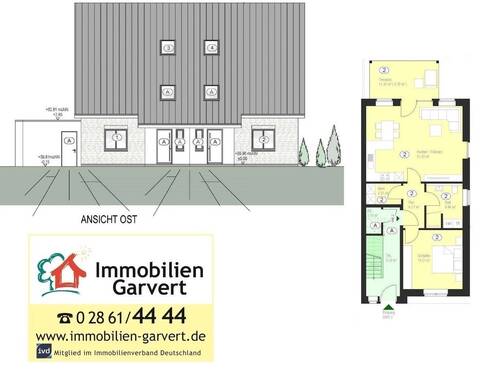 Ansicht - 2 Zimmer Terrassenwohnung zum Kaufen in Gescher