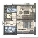 Grundriss - Schöne und moderne 2-Raum Wohnung mit Badewanne in Johannstadt !!! - 