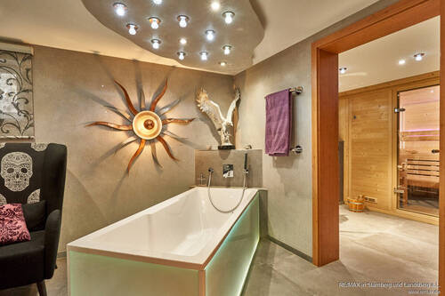 6 UG Bad mit Sauna - RESERVIERT - Maisonette Gartenwohnung - Wellness, Natur und Weitblick