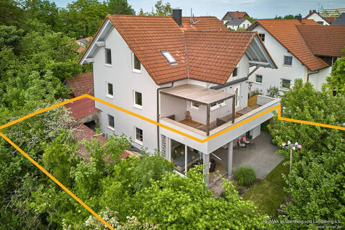 2 Hausansicht Südwest - 3 Zimmer Etagenwohnung zum Kaufen in Scheuring