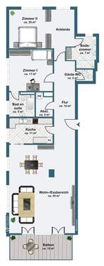 5. Obergeschoss - 3 Zimmer Etagenwohnung zum Kaufen in Frankfurt am Main