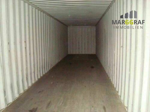 Innenraum - Große 40' High Cube Überseecontainer als Lagerfläche im Osnabrücker Hafengebiet Industriegebiet zu vermieten!