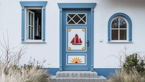 Haushälfte rechts außen Haustür - 4 Zimmer Doppelhaushälfte zum Kaufen in Ostseebad Ahrenshoop