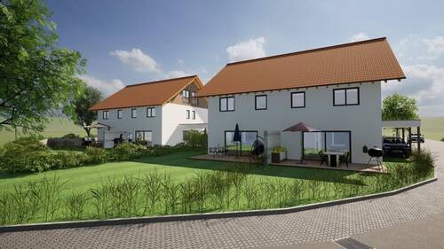 Südansicht - 6 Zimmer Doppelhaushälfte zum Kaufen in Denklingen