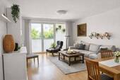 Wohnzimmer - EG-Wohnung mit Terrasse & Garten, TG-Stellplatz, moderne Küche, ruhige Lage in Eschborn