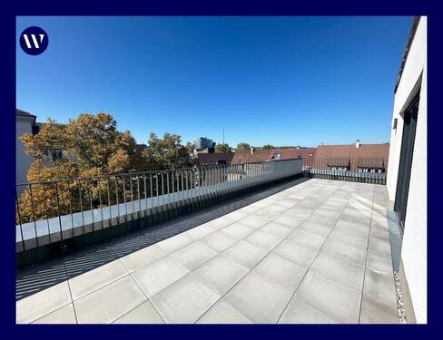 Dachterrasse - Exklusives Wohnen im 4. Obergeschoss: Traumhafte 3-Zimmer-Neubau-Wohnung mit Dachterrasse