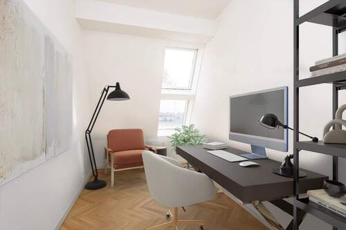 Arbeitszimmer Möblierungsbeispiel - 4 Zimmer Etagenwohnung in Berlin