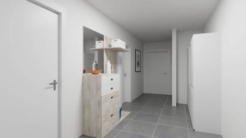 Diele - Etagenwohnung mit 101,00 m&sup2; in Teisendorf zum Kaufen