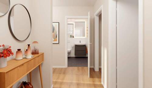 Eingangsbereich - Etagenwohnung mit 79,10 m&sup2; in Düsseldorf zum Kaufen