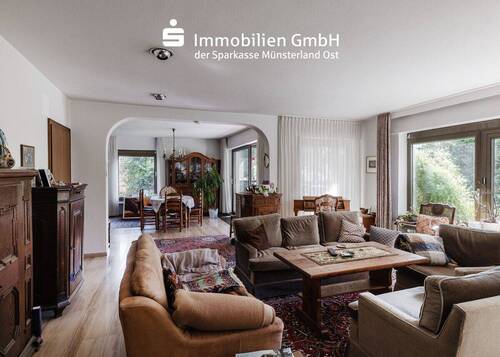 Wohnzimmer - Einfamilienhaus mit 211,00 m&sup2; in Münster zum Kaufen