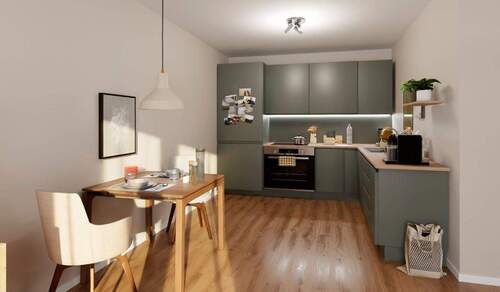 Offene Wohnküche - 3 Zimmer Etagenwohnung in Düsseldorf