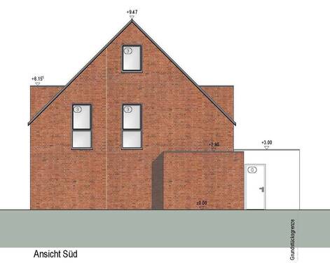 Ansicht Süd - 4 Zimmer Reihenendhaus in Borken