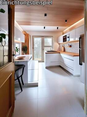 Wohnküche mit Balkon - 