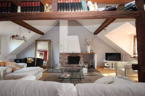 Wohnzimmer Ansicht 2 - Wohnen mit Blick auf den Rhein - 1.100,00 EUR Kaltmiete, ca.  106,50 m² Wohnfläche