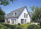 Außenbild Terrasse - Neubau-Doppelhaushälfte (KfW 40) in Münster-Gremmendorf