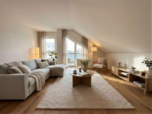 Wohnzimmer (KI-unterstützt) - Etagenwohnung mit 52,20 m&sup2; in Dresden zum Kaufen