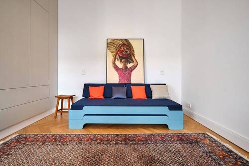 Wohn- und Schlafbereich der Gästewohnung - 