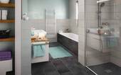 Doppelhaus-Aura-136-Badezimmer-Fliesenvariante-02. - Doppelhaushälfte mit 142,00 m² in Marl zum Kaufen
