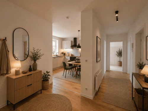Einrichtungsbeispiel Flur/Küche - 3 Zimmer Etagenwohnung in Hohenstein-Ernstthal