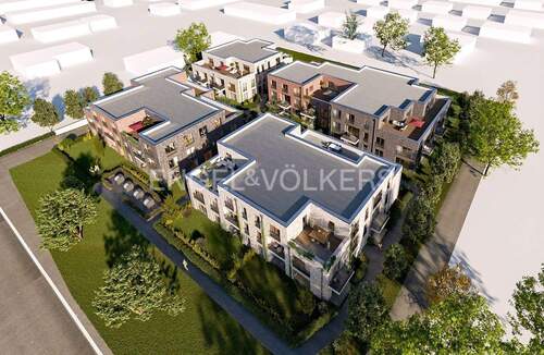 Alte Gärtnerei - Vogelperspektive - Lichtdurchflutete und energieeffiziente Neubauwohnung mit Süd-Balkon