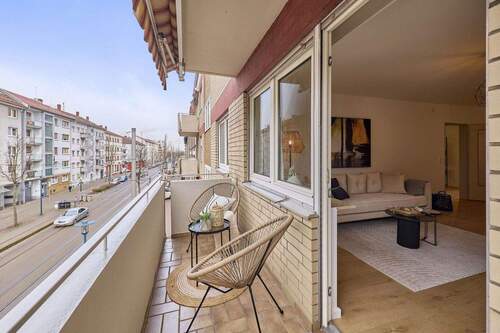 Balkon vorne - Etagenwohnung mit 93,00 m&sup2; in Mannheim zum Kaufen