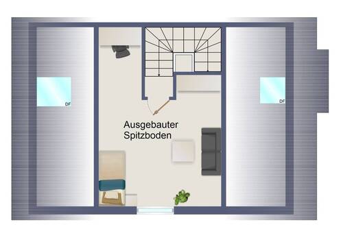 Ausgebauter Spitzboden - 