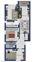 Grundriss der Wohnung - 